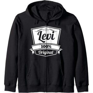 Levi Gift / Levi Personalized Name Birthday Zip Hoodie